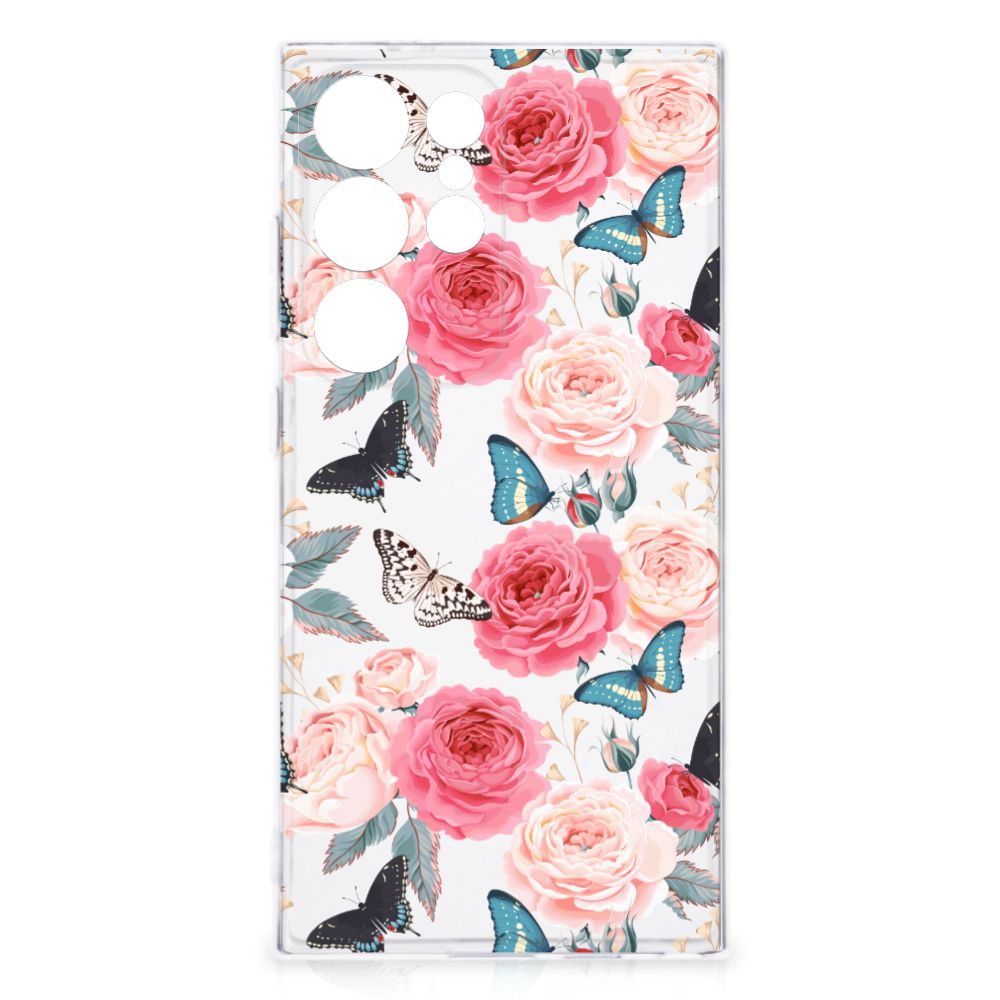 Samsung Galaxy S24 Ultra TPU Case Butterfly Roses