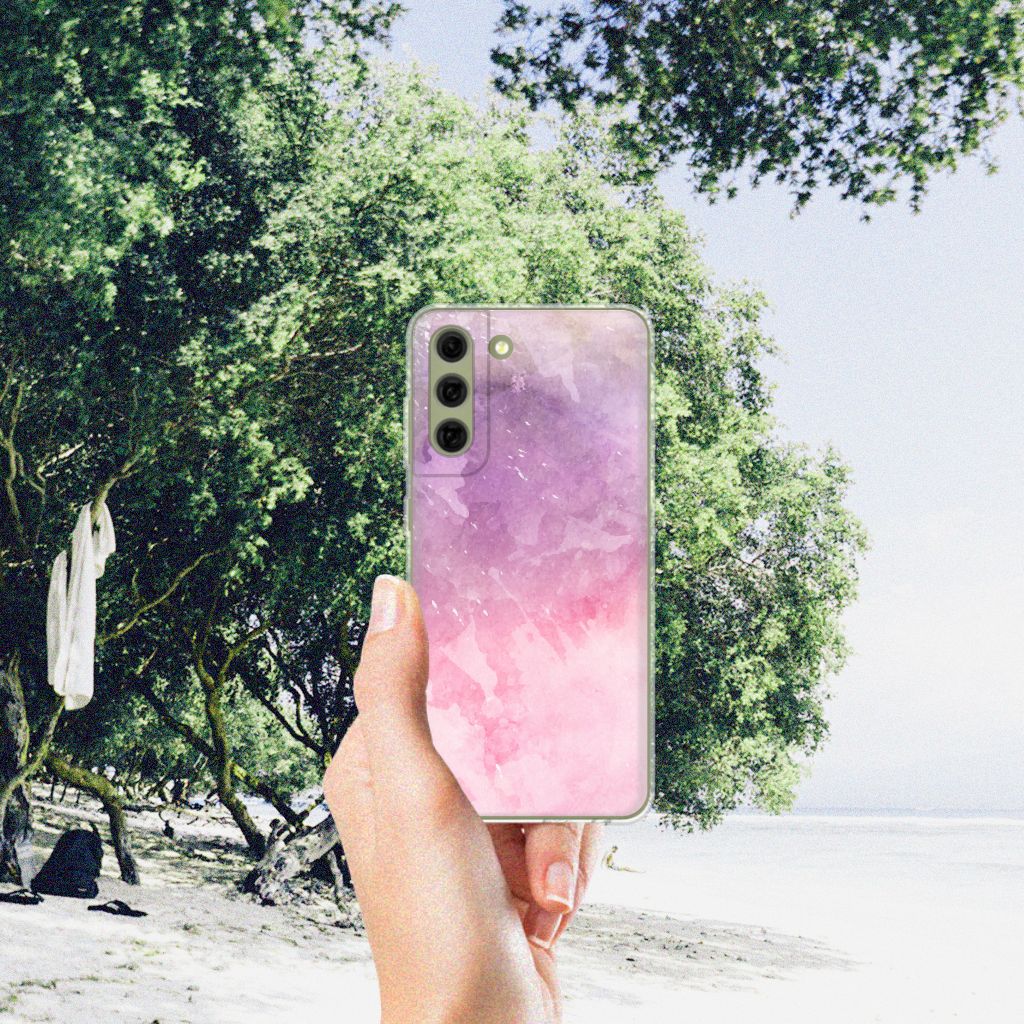 Hoesje maken Samsung Galaxy S21FE Pink Purple Paint B2C Telecom