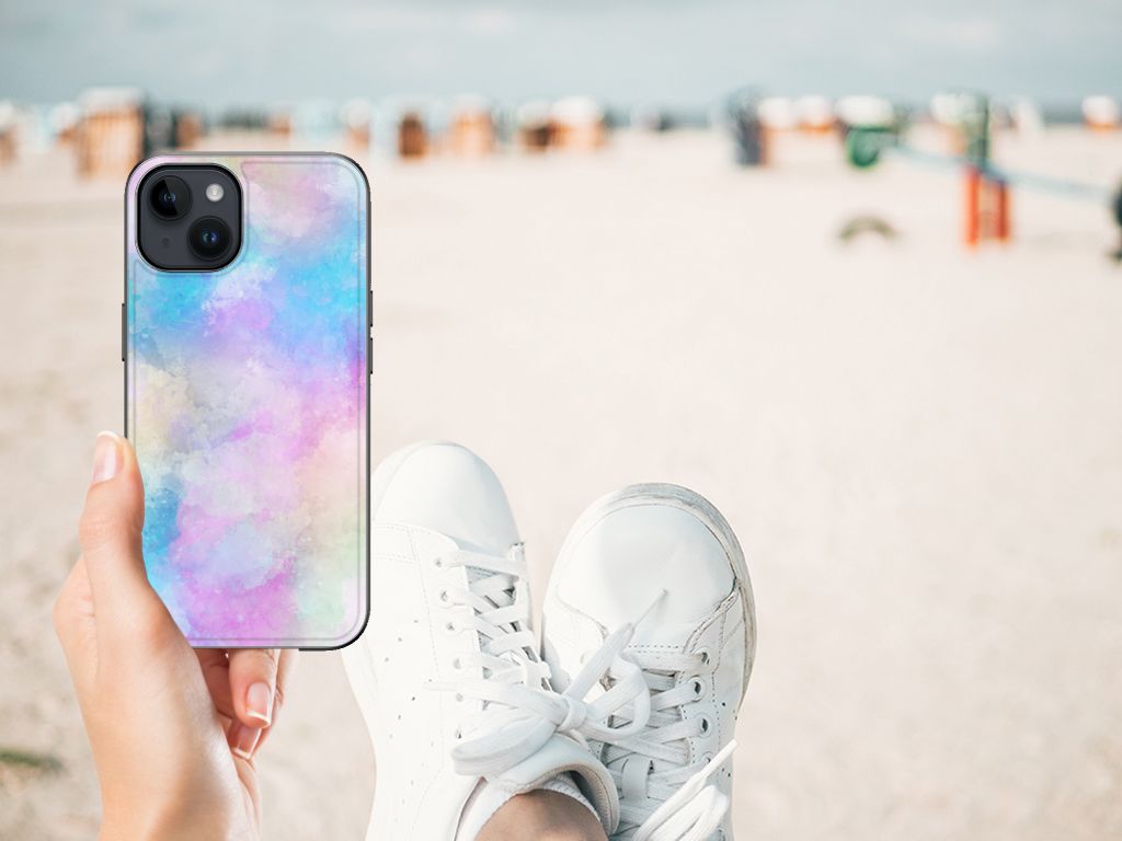 Kleurrijke Telefoonhoesje iPhone 15 Plus Watercolor Light B2C Telecom