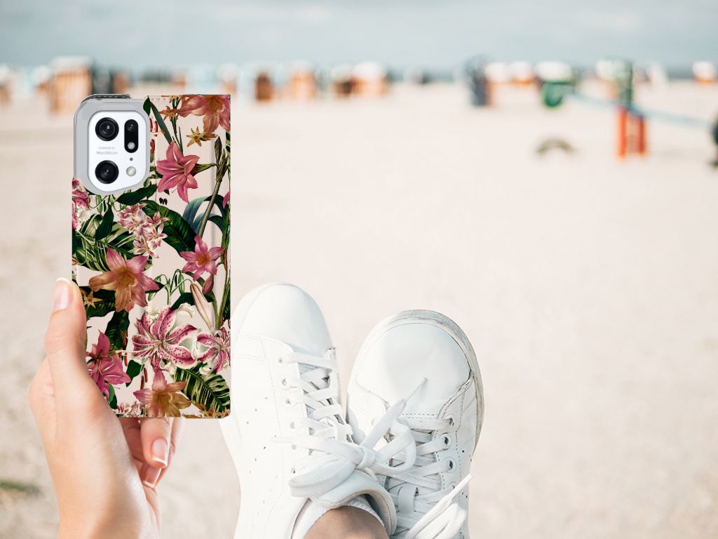OPPO Find X5 Pro Smart Cover Flowers - B2C Telecom