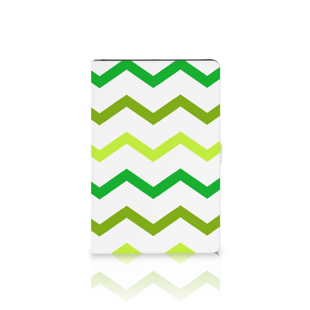 Samsung Galaxy Tab S7 FE | S7+ | S8+ Tablet Hoes Zigzag Groen