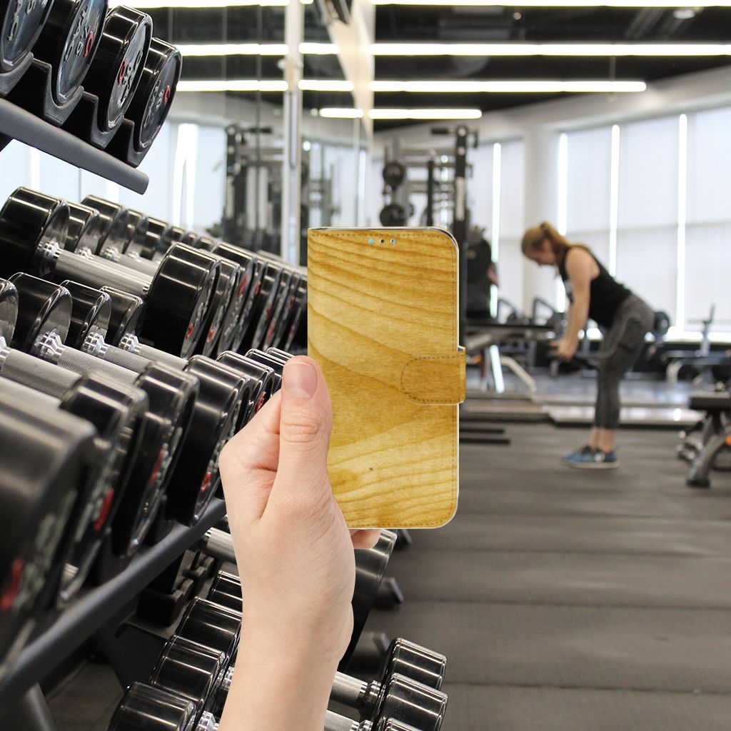 Huawei Y5 (2019) Book Style Case Licht Hout