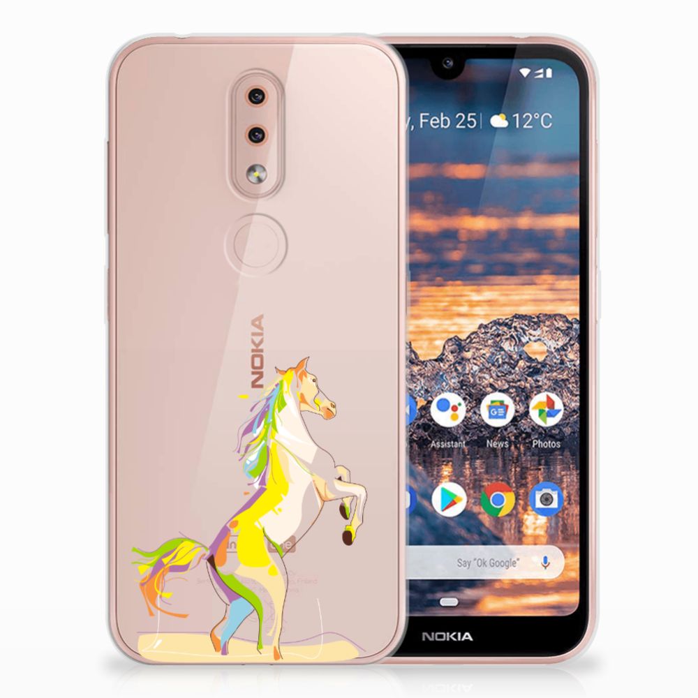 Nokia 4.2 Telefoonhoesje met Naam Horse Color