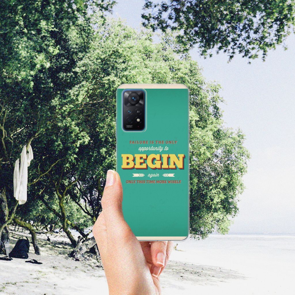 Xiaomi Redmi Note 11 Pro 5G Siliconen hoesje met naam Quote Begin B2C Telecom