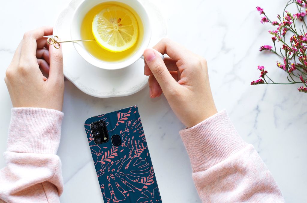 Samsung Galaxy M31 Smart Cover Palm Leaves