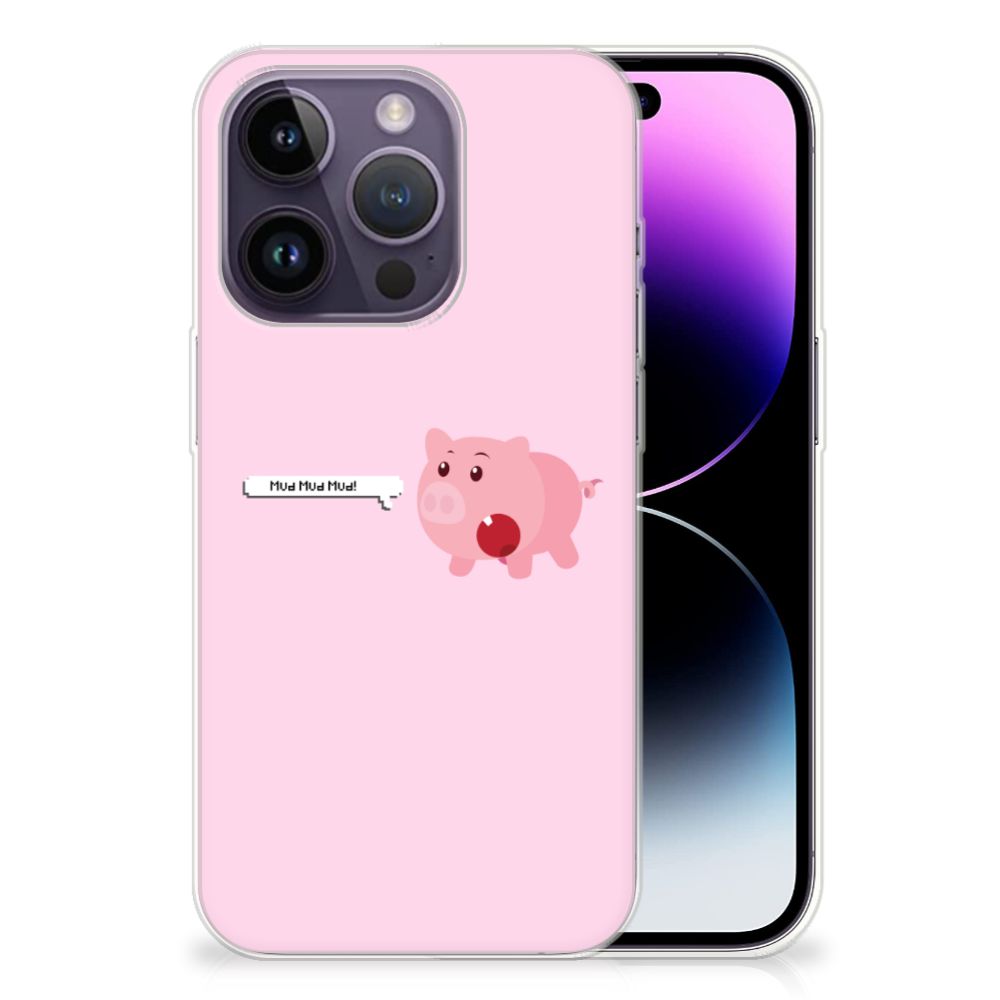 Apple iPhone 14 Pro Telefoonhoesje met Naam Pig Mud B2C Telecom