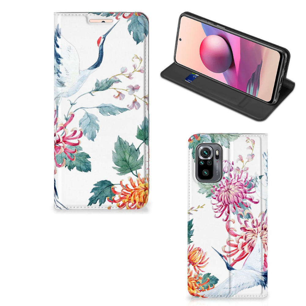 Xiaomi Redmi Note 10 4G | 10S | Poco M5s Hoesje maken Bird Flowers