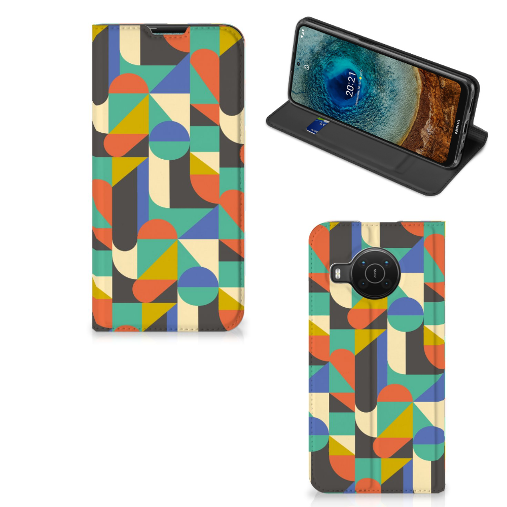 Nokia X20 | X10 Hoesje met Magneet Funky Retro - B2C Telecom
