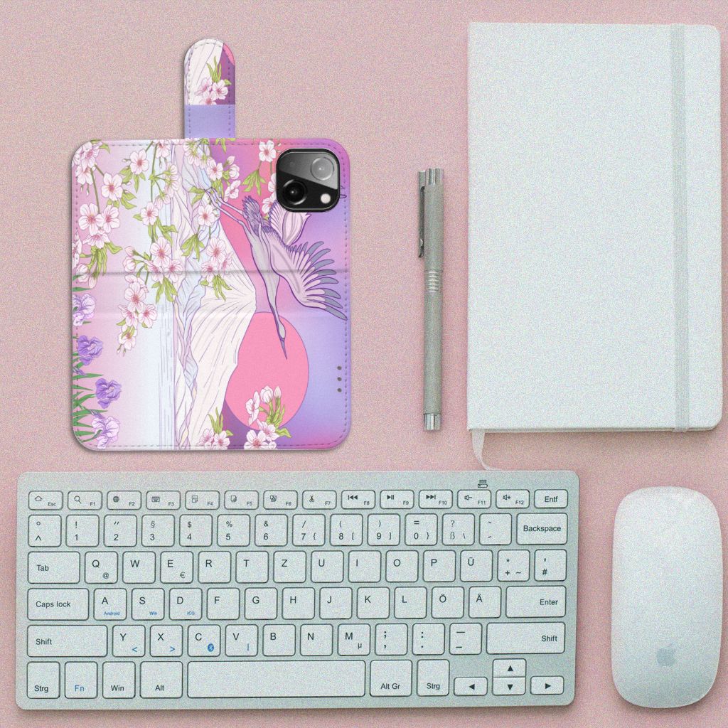 iPhone 13 Mini Telefoonhoesje met Pasjes Bird Flying