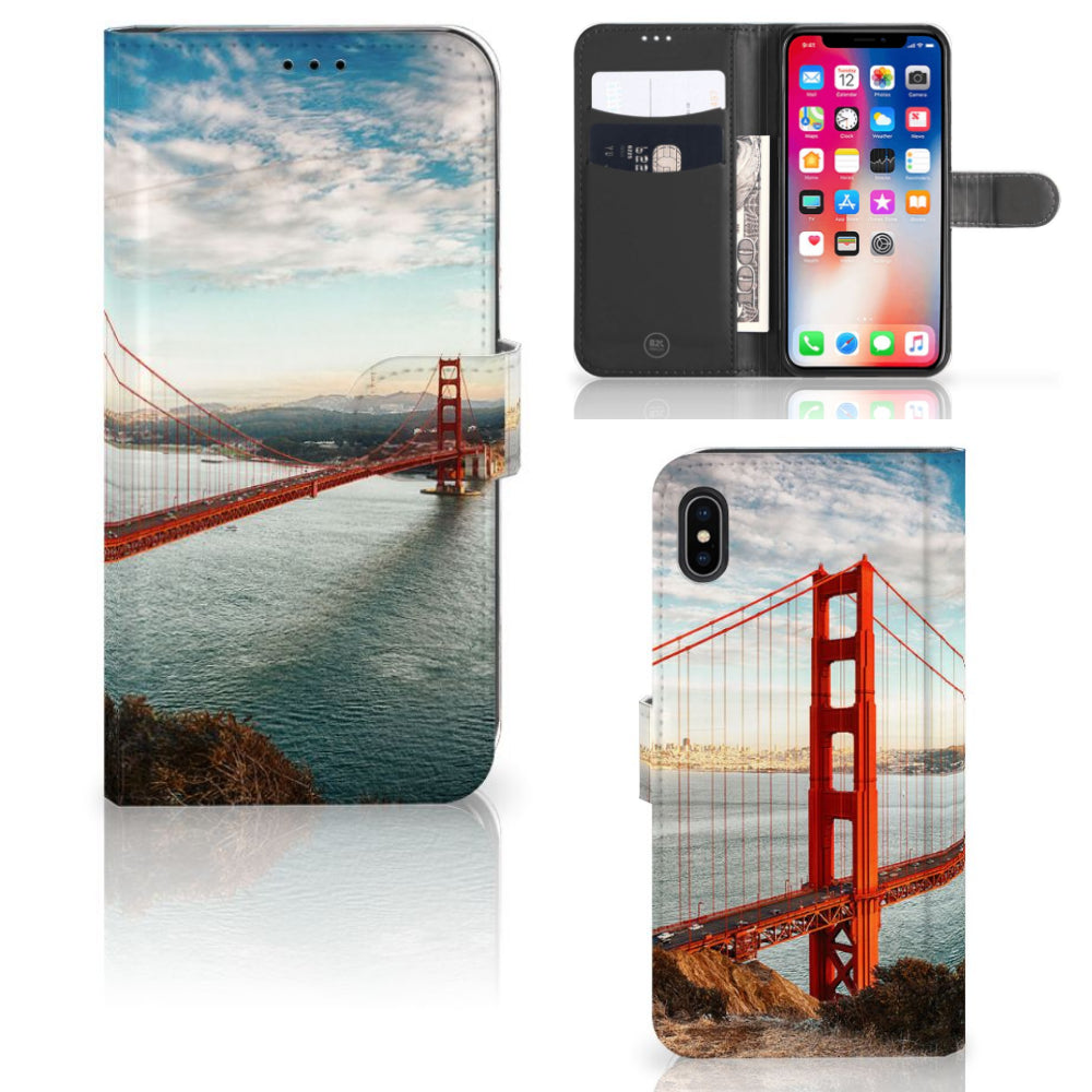 Apple iPhone Xs Max Flip Cover Golden Gate Bridge