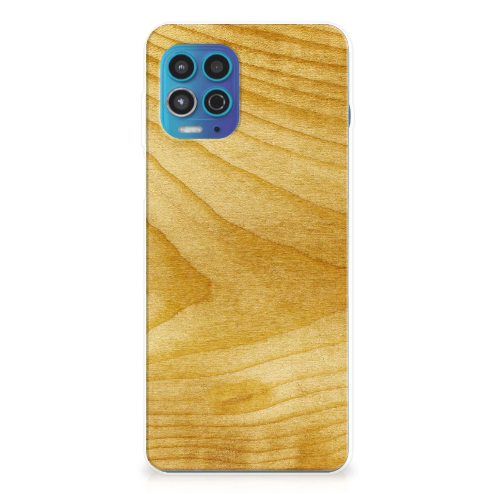 Motorola Moto G100 Bumper Hoesje Licht Hout B2C Telecom