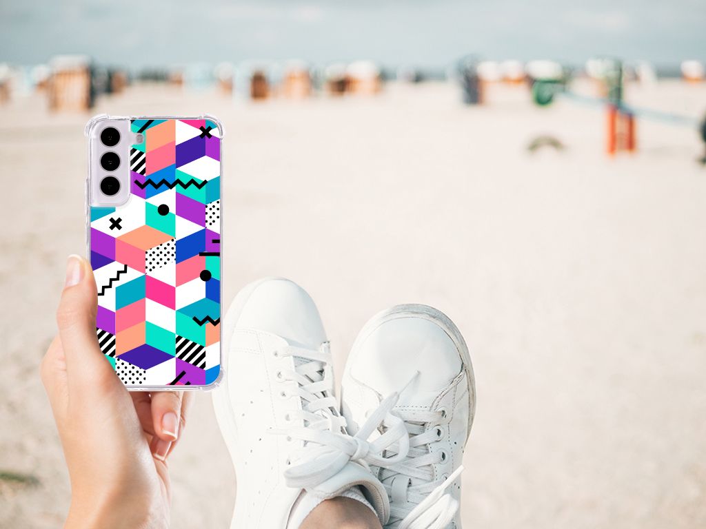 Samsung Galaxy S22 Shockproof Case Blokken Kleurrijk B2C Telecom