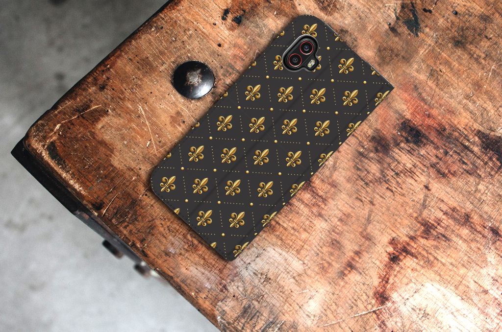 Samsung Galaxy Xcover 6 Pro Hoesje met Magneet Franse Lelie - B2C Telecom