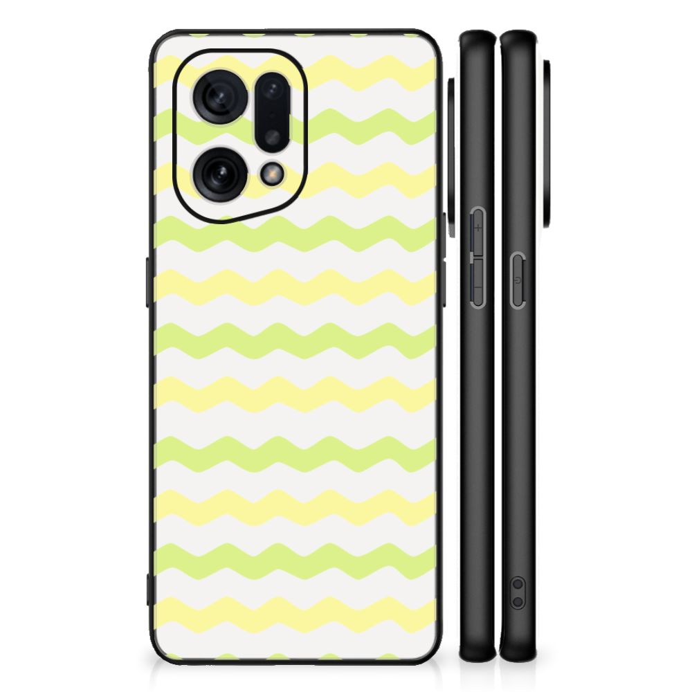 OPPO Find X5 Back Case Waves Yellow B2C Telecom