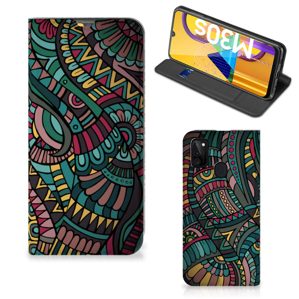 Samsung Galaxy M30s | M21 Hoesje met Magneet Aztec
