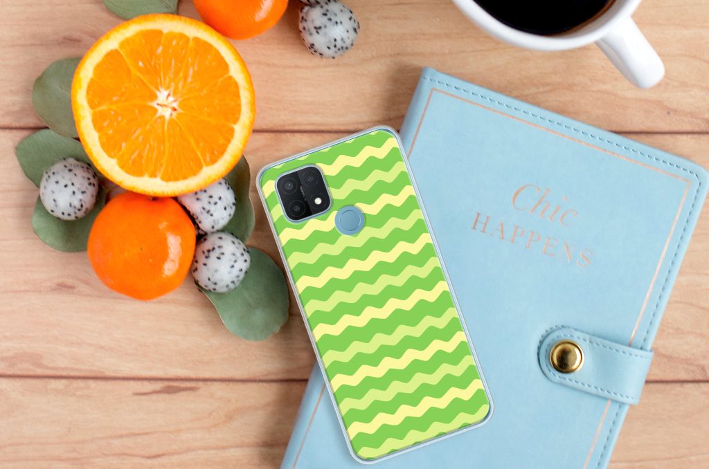 OPPO A15 TPU bumper Waves Green B2C Telecom