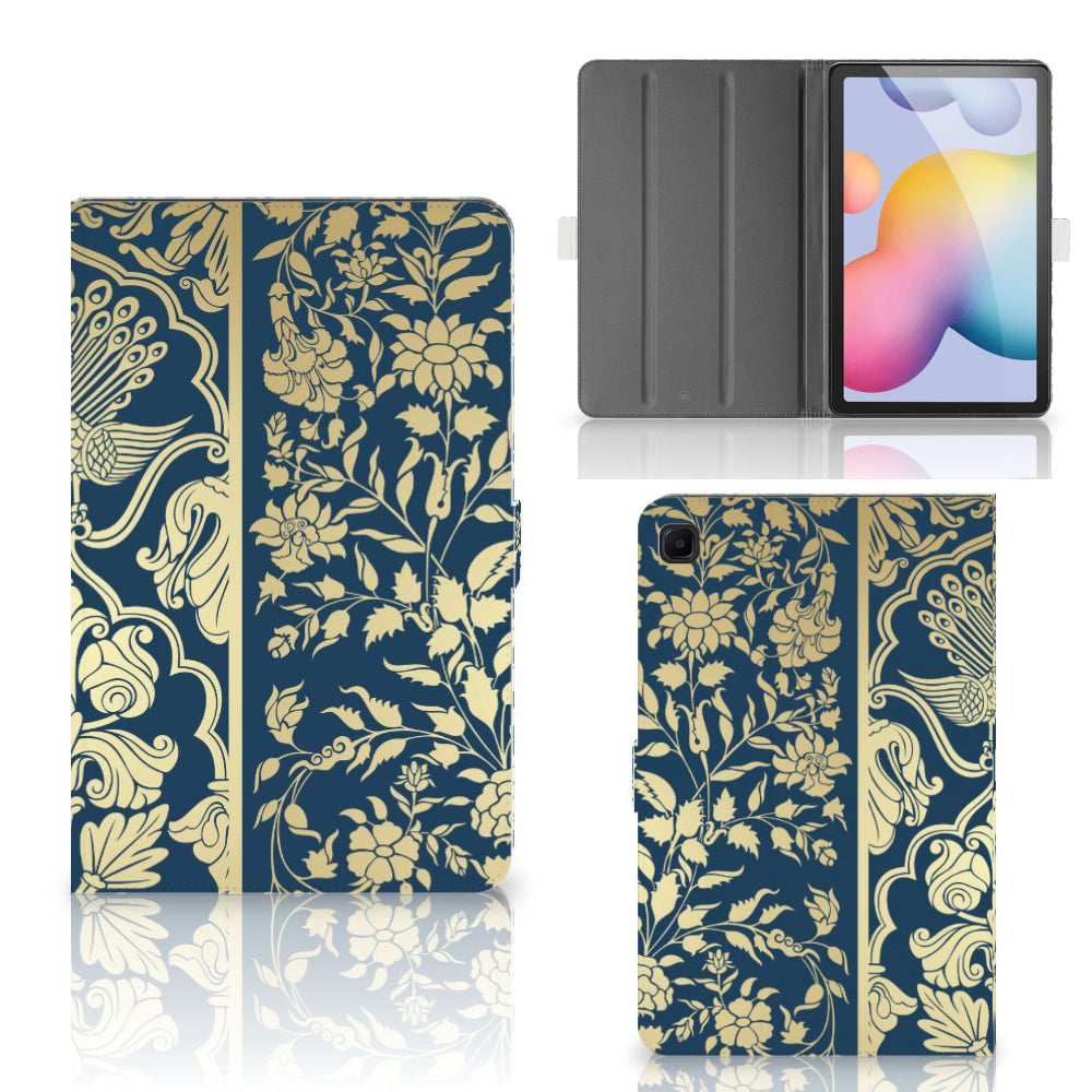 Samsung Galaxy Tab S6 Lite | S6 Lite (2022) Tablet Cover Beige Flowers