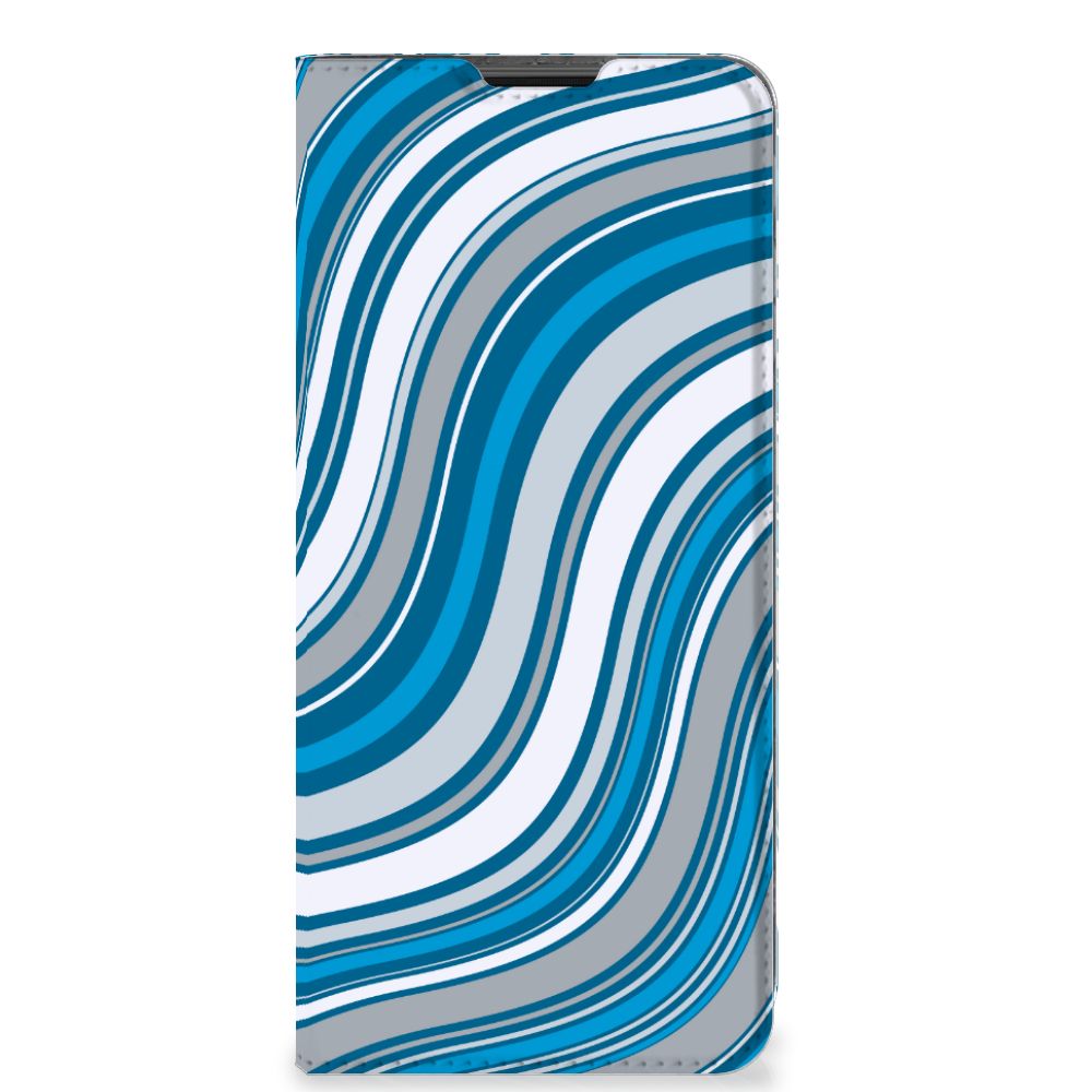 Motorola Moto G51 5G Hoesje met Magneet Waves Blue - B2C Telecom