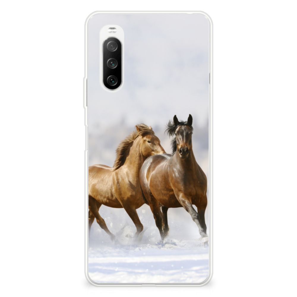 Sony Xperia 10 III TPU Hoesje Paarden B2C Telecom