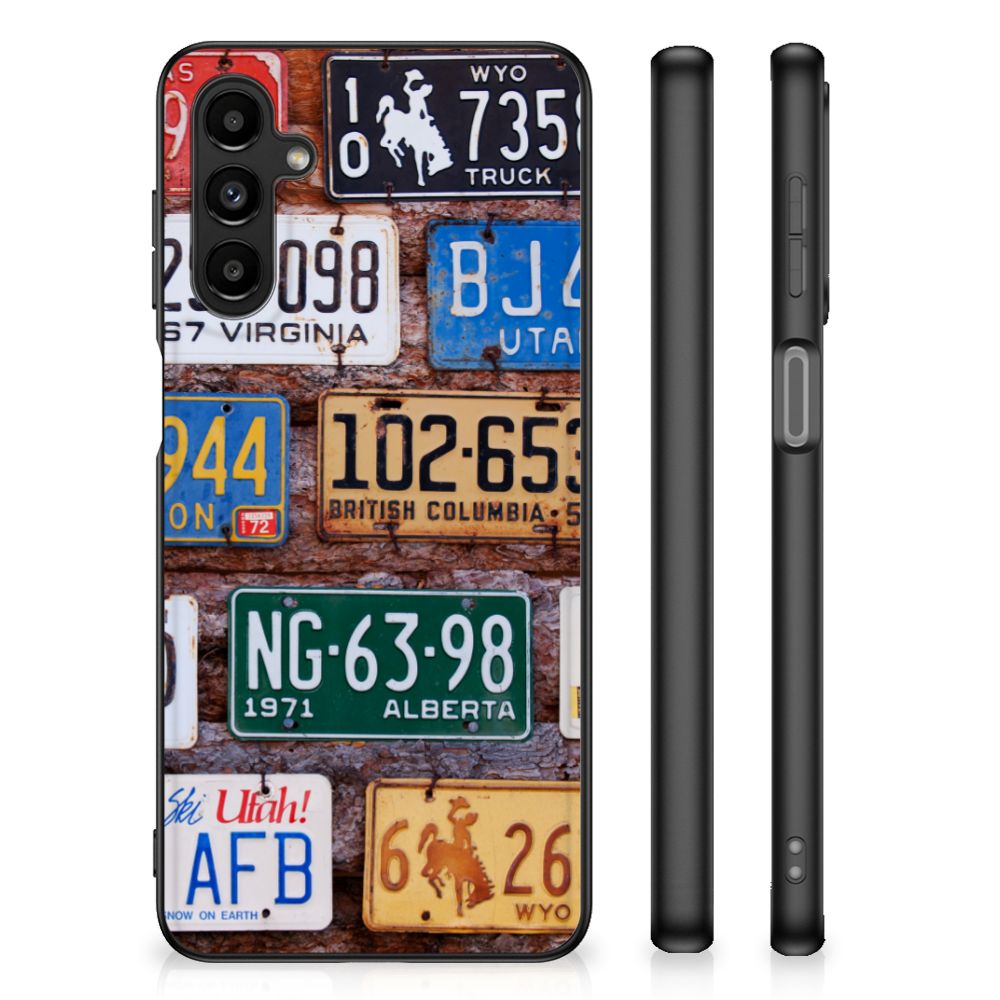 Samsung Galaxy A14 5G Silicone Back Case Kentekenplaten met vintage kentekenplaten design voor bescherming en stijl.