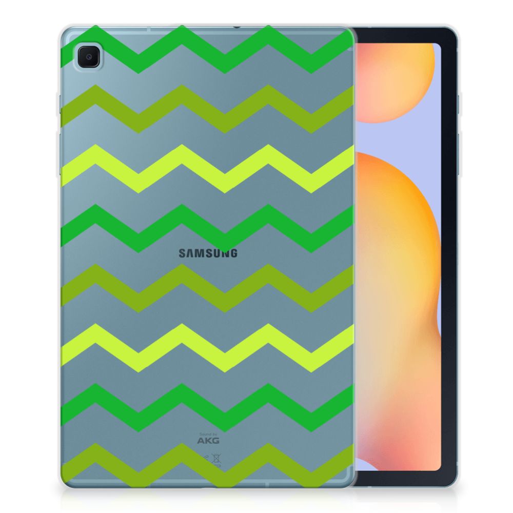 Samsung Galaxy Tab S6 Lite | S6 Lite (2022) Hippe Hoes Zigzag Groen - B2C Telecom