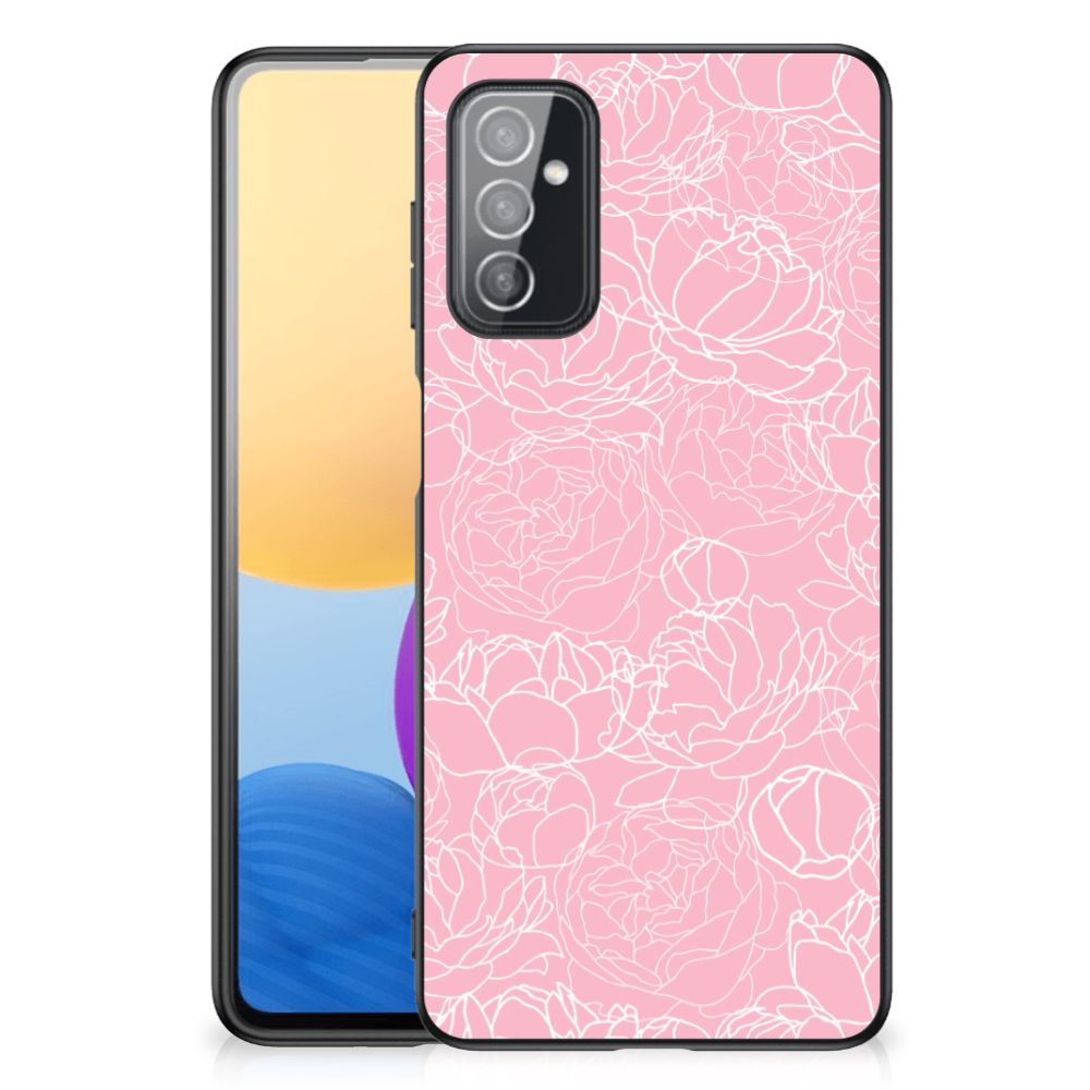 Samsung Galaxy M52 Bloemen Hoesje White Flowers B2C Telecom