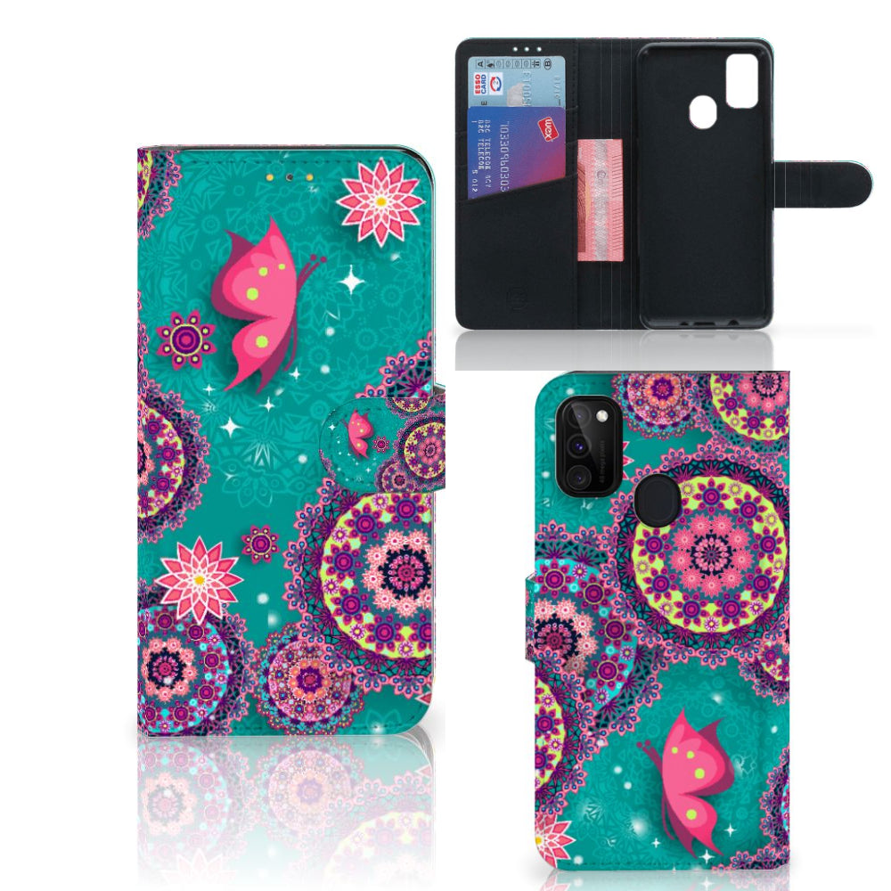 Samsung Galaxy M21 | M30s Hoesje Cirkels en Vlinders