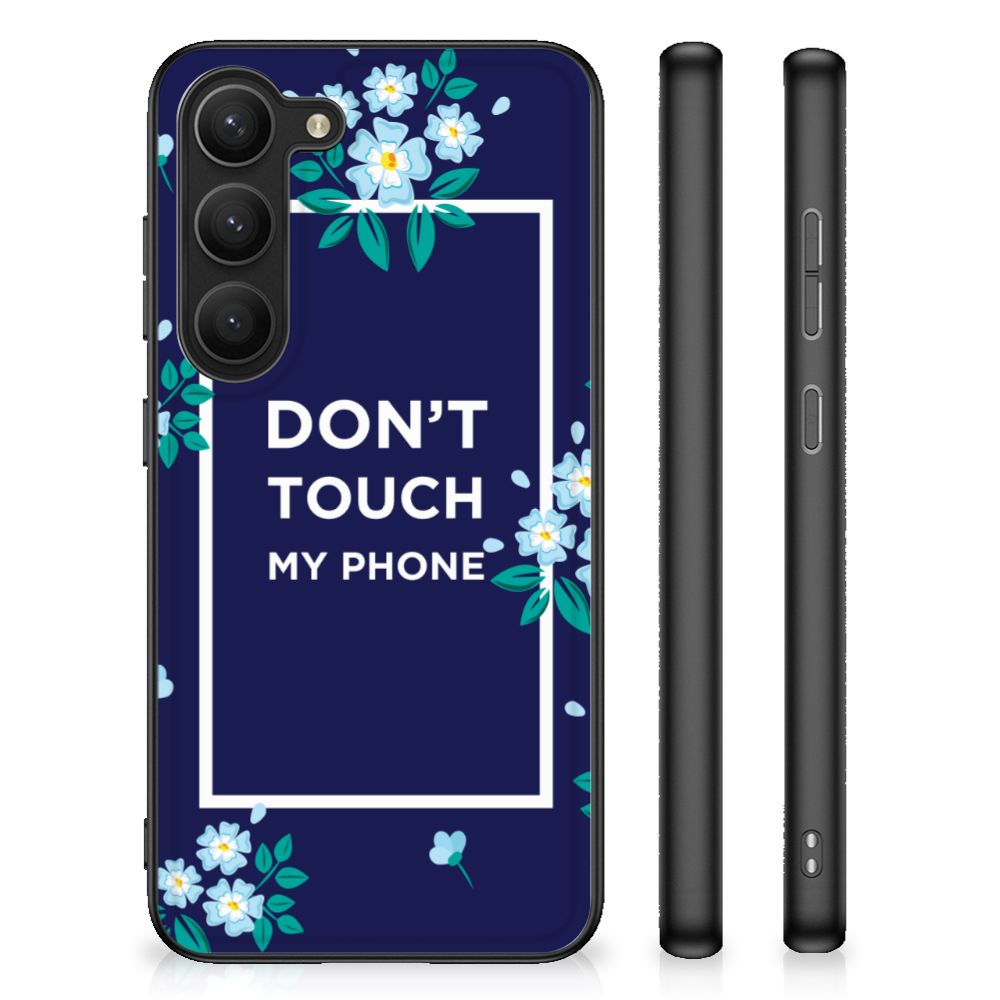 Samsung Galaxy S23 Telefoon Hoesje Flowers Blue DTMP B2C Telecom