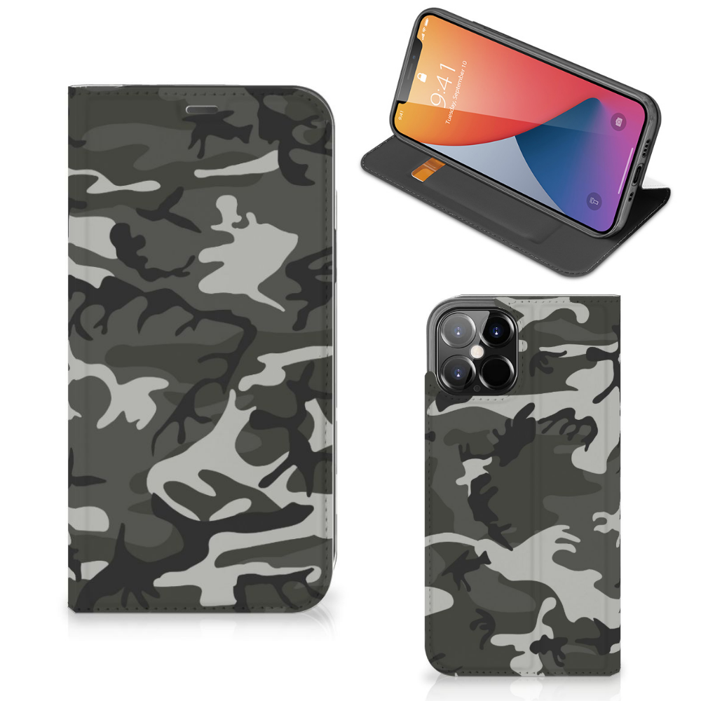 iPhone 12 Pro Max Hoesje met Magneet Army Light - B2C Telecom