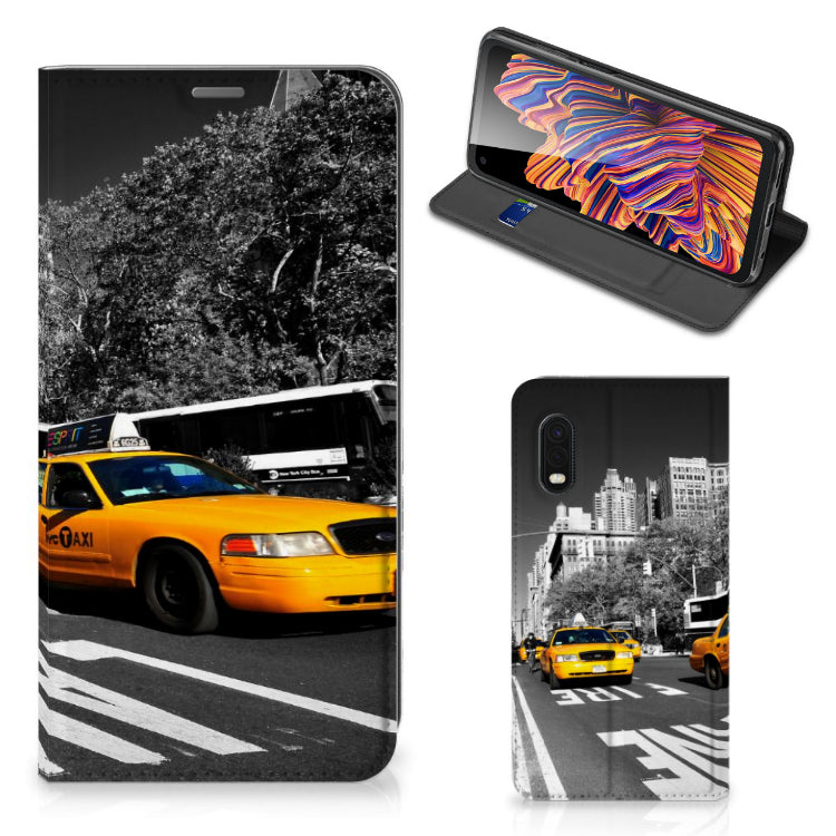 Samsung Xcover Pro Book Cover New York Taxi