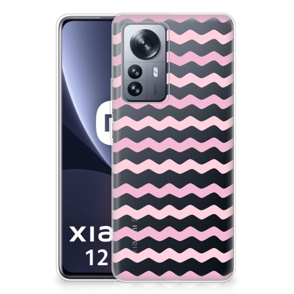 Xiaomi 12 Pro TPU bumper Waves Roze B2C Telecom