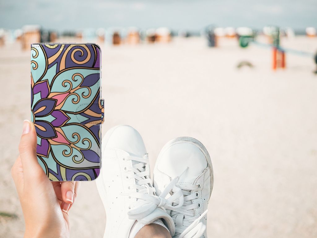 Motorola Moto G7 | G7 Plus Hoesje Purple Flower