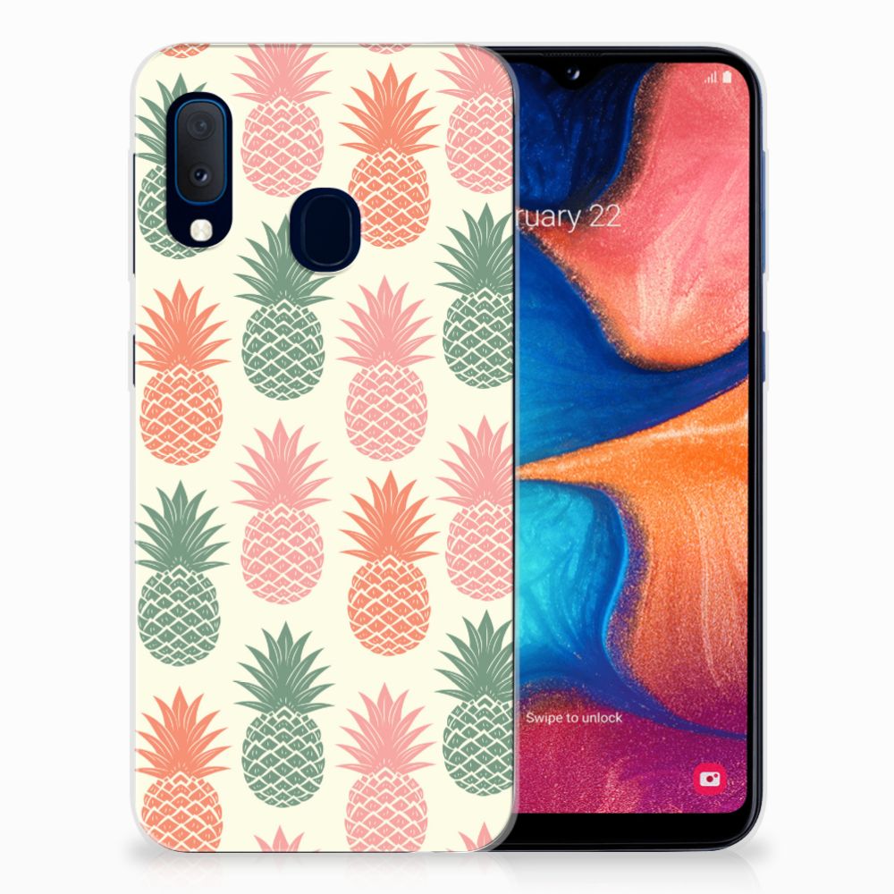 Samsung Galaxy A20e Siliconen Case Ananas