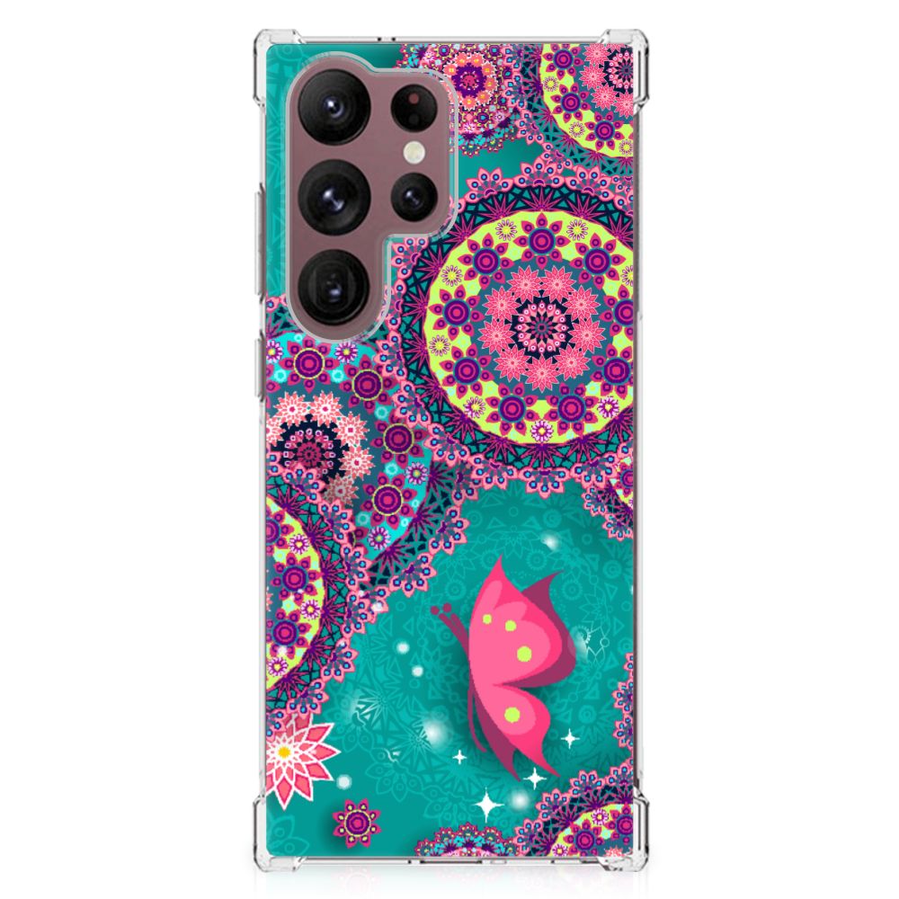 Samsung Galaxy S23 Ultra Back Cover Cirkels en Vlinders B2C Telecom