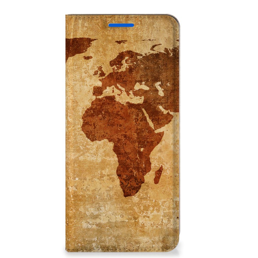 OPPO Reno6 5G Book Cover Wereldkaart - B2C Telecom
