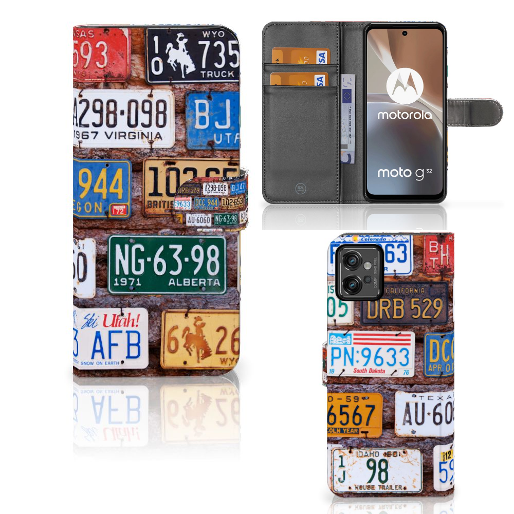 Motorola Moto G32 Telefoonhoesje met foto Kentekenplaten