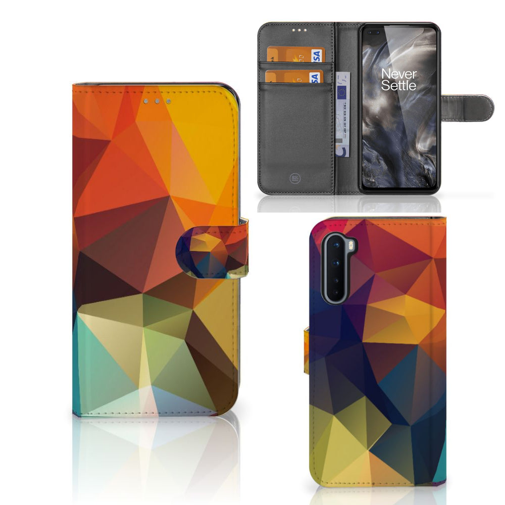 OnePlus Nord Book Case Polygon Color