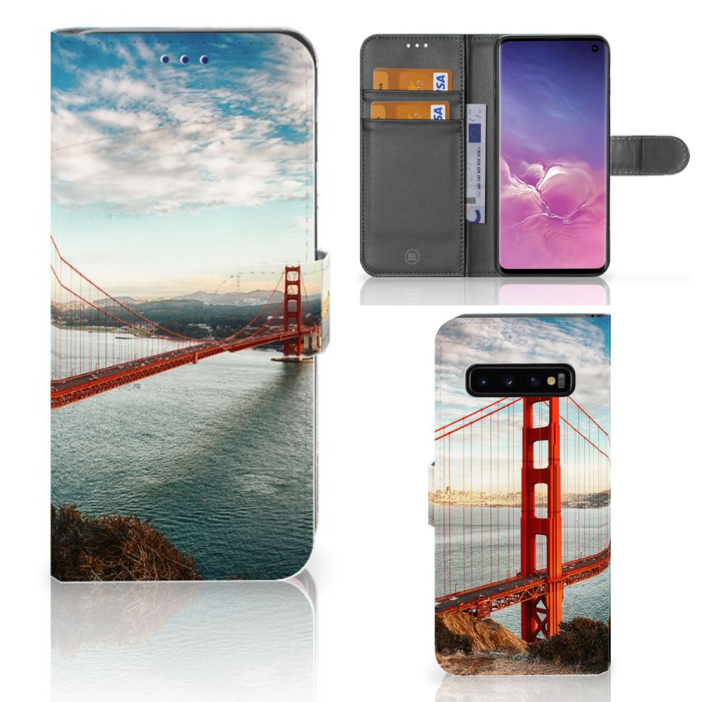 Samsung Galaxy S10 Flip Cover Golden Gate Bridge