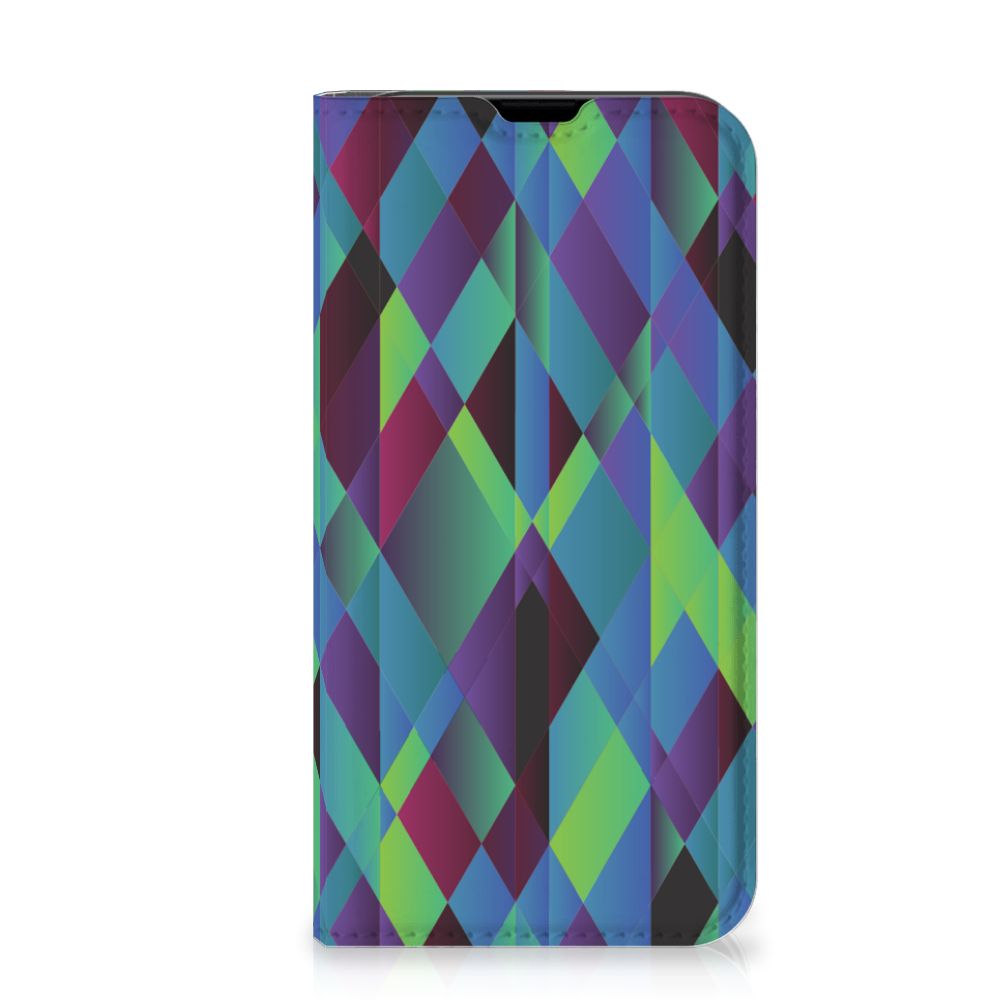 iPhone 13 Mini Stand Case Abstract Green Blue - B2C Telecom