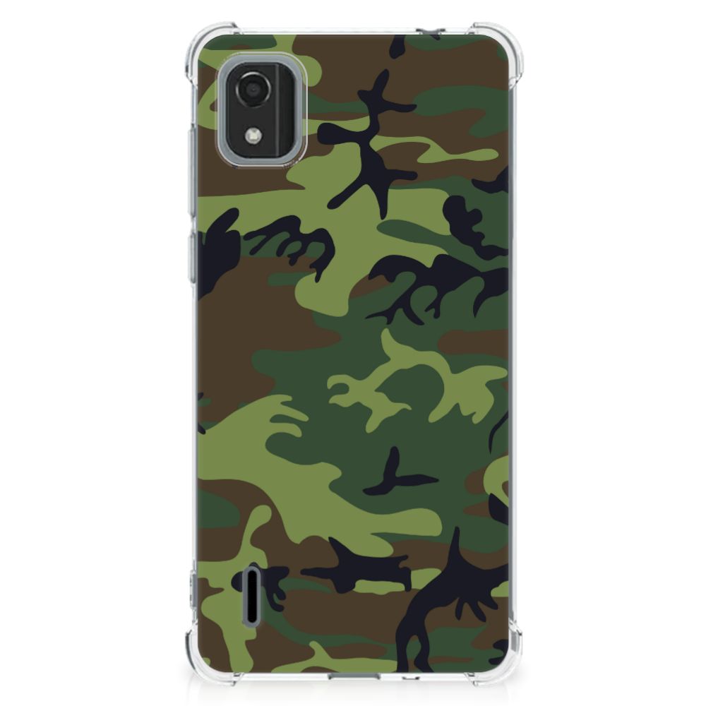 Nokia C2 2nd Edition Doorzichtige Silicone Hoesje Army Dark B2C Telecom