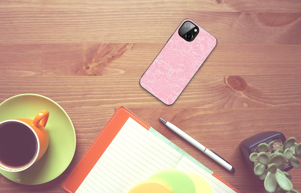 Apple iPhone 13 | iPhone 14 Bloemen Hoesje White Flowers B2C Telecom