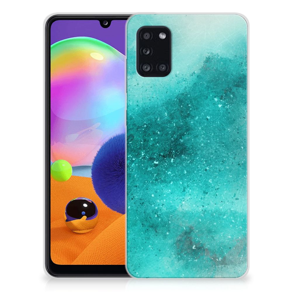 Hoesje maken Samsung Galaxy A31 Painting Blue B2C Telecom