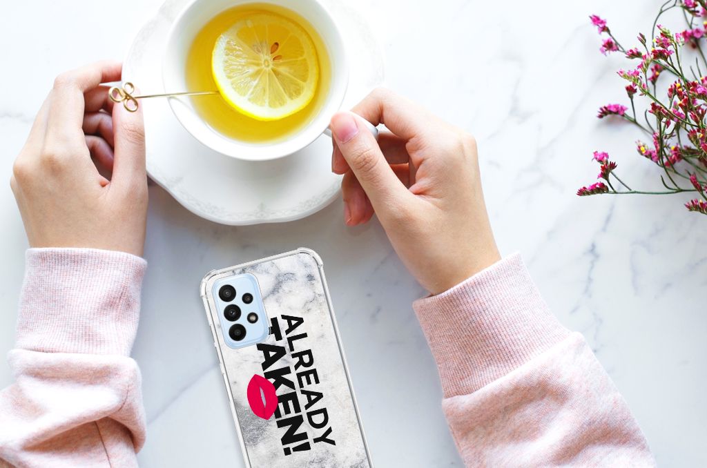 Samsung Galaxy A23 Telefoonhoesje met tekst Already Taken White - B2C Telecom
