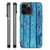 iPhone 15 Pro Max Houten Print Telefoonhoesje Wood Blue