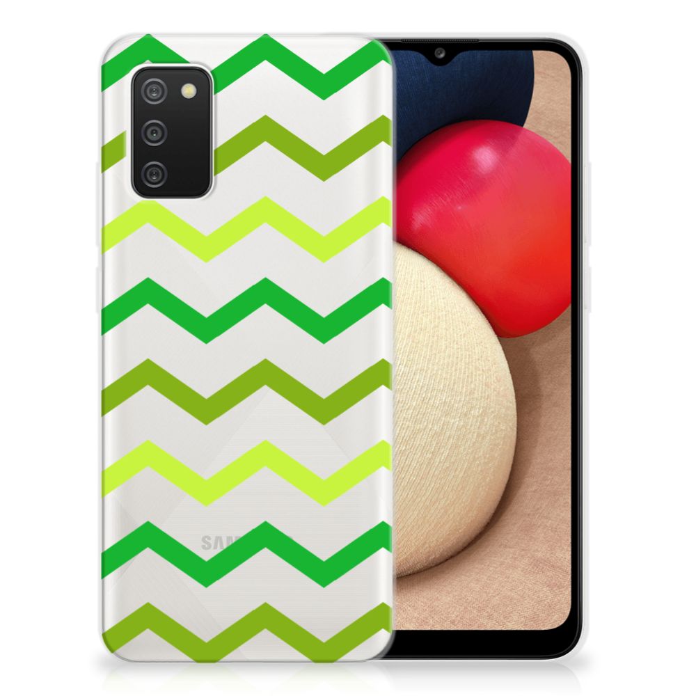 Samsung Galaxy A02s TPU bumper Zigzag Groen B2C Telecom