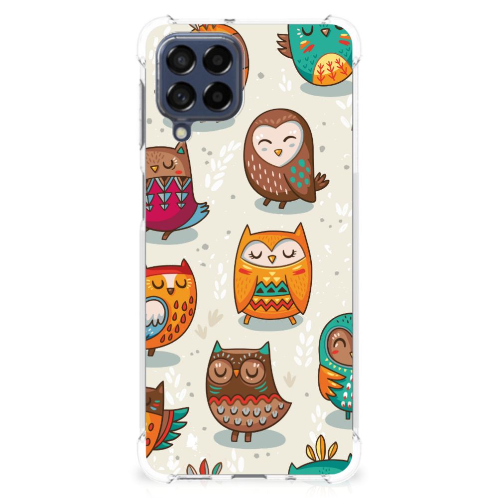 Samsung Galaxy M53 Case Anti-shock Vrolijke Uilen B2C Telecom
