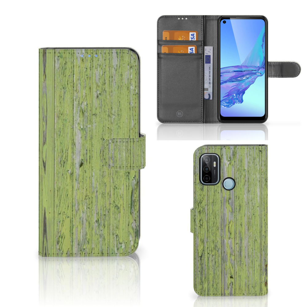 OPPO A53 | OPPO A53s Book Style Case Green Wood