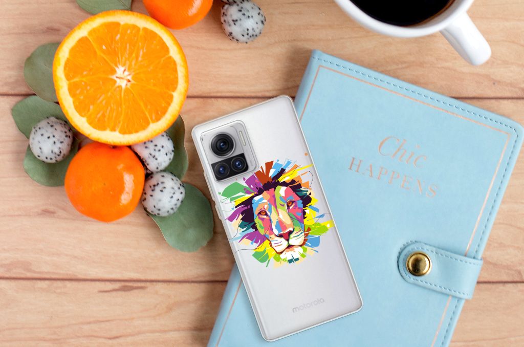 Motorola Moto X30 Pro Telefoonhoesje met Naam Lion Color B2C Telecom