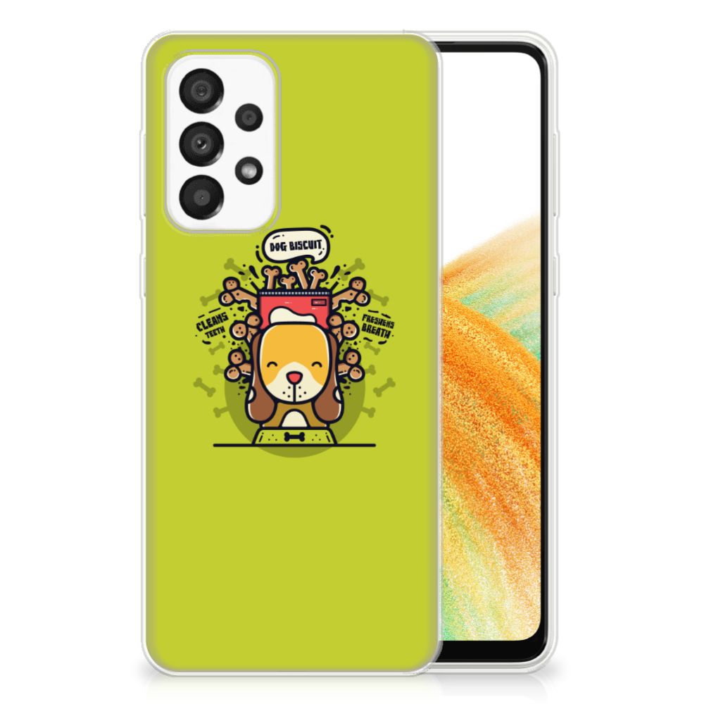 Samsung Galaxy A33 5G Telefoonhoesje met Naam Doggy Biscuit B2C Telecom