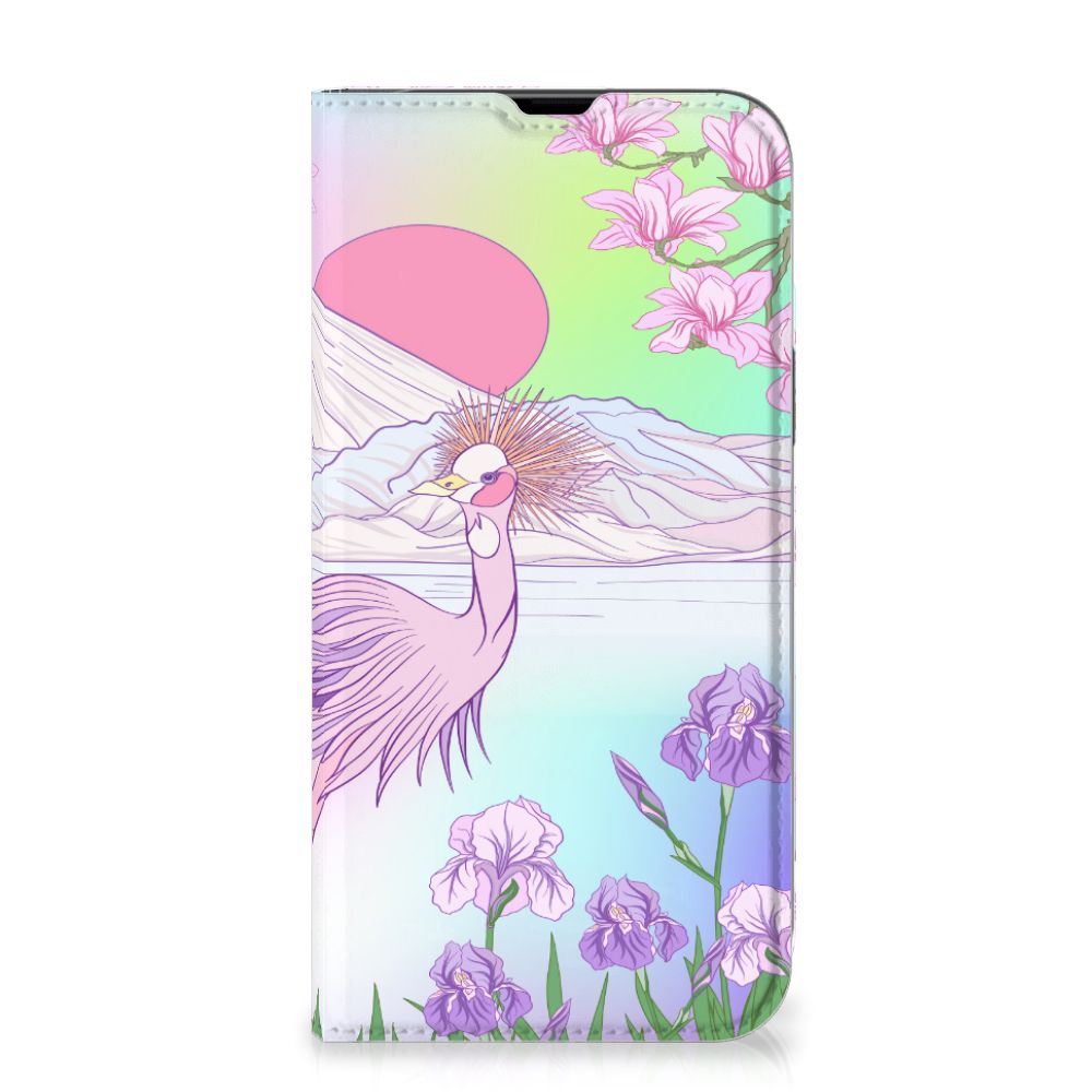 iPhone 13 Pro Max Hoesje maken Bird met kleurrijk design van pauw en bloemen đ¸.